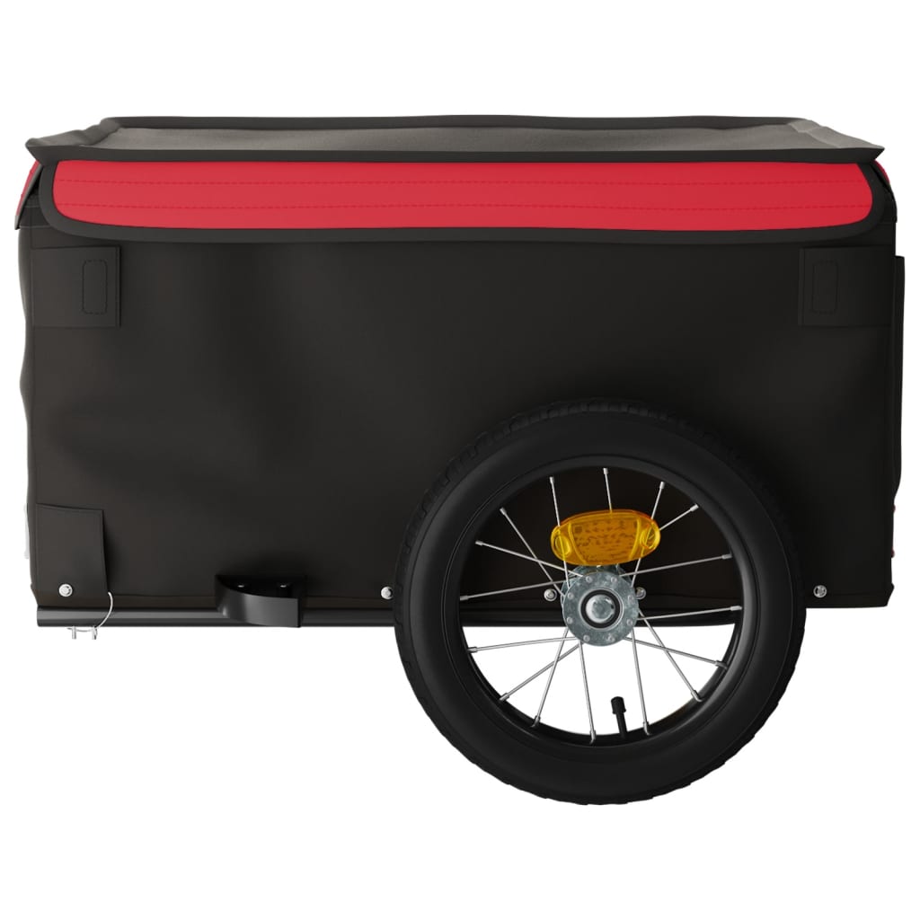 Bicycle trailer, black and red, 30 kg, iron