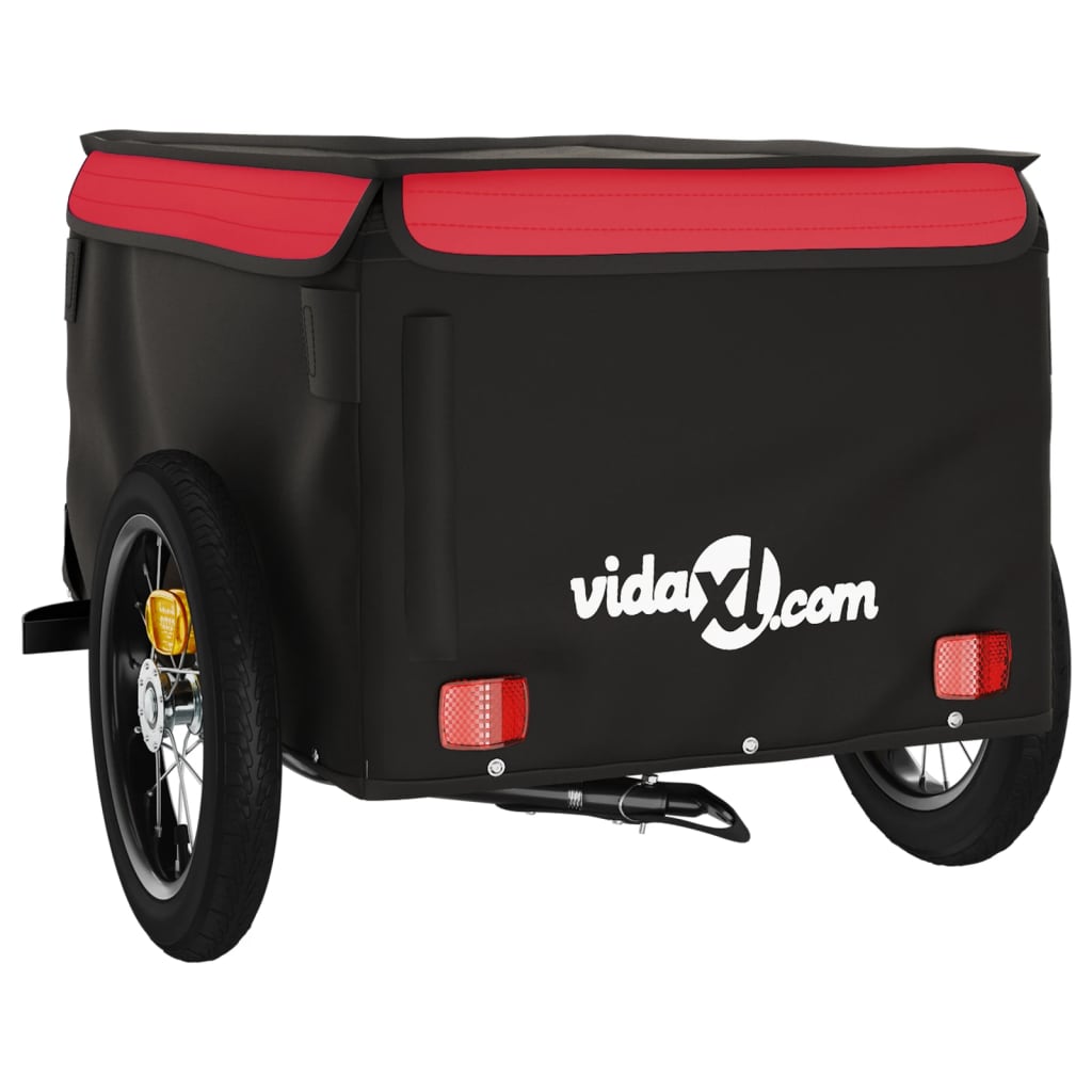 Bicycle trailer, black and red, 30 kg, iron