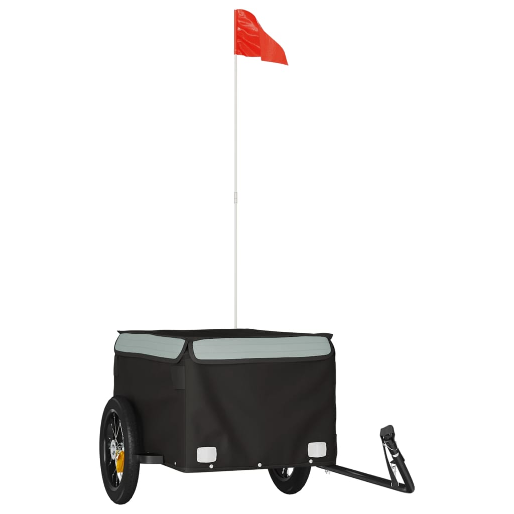 Bicycle trailer, black and gray, 30 kg, iron