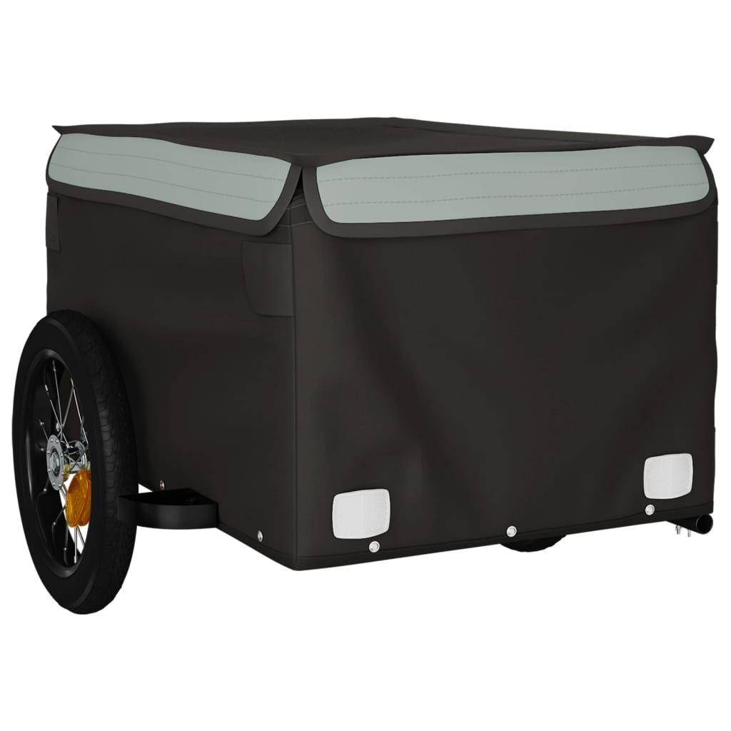 Bicycle trailer, black and gray, 30 kg, iron