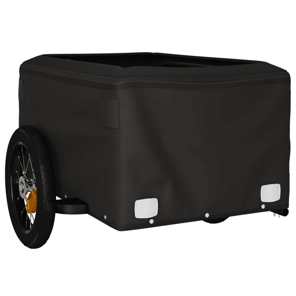 Bicycle trailer, black and gray, 30 kg, iron