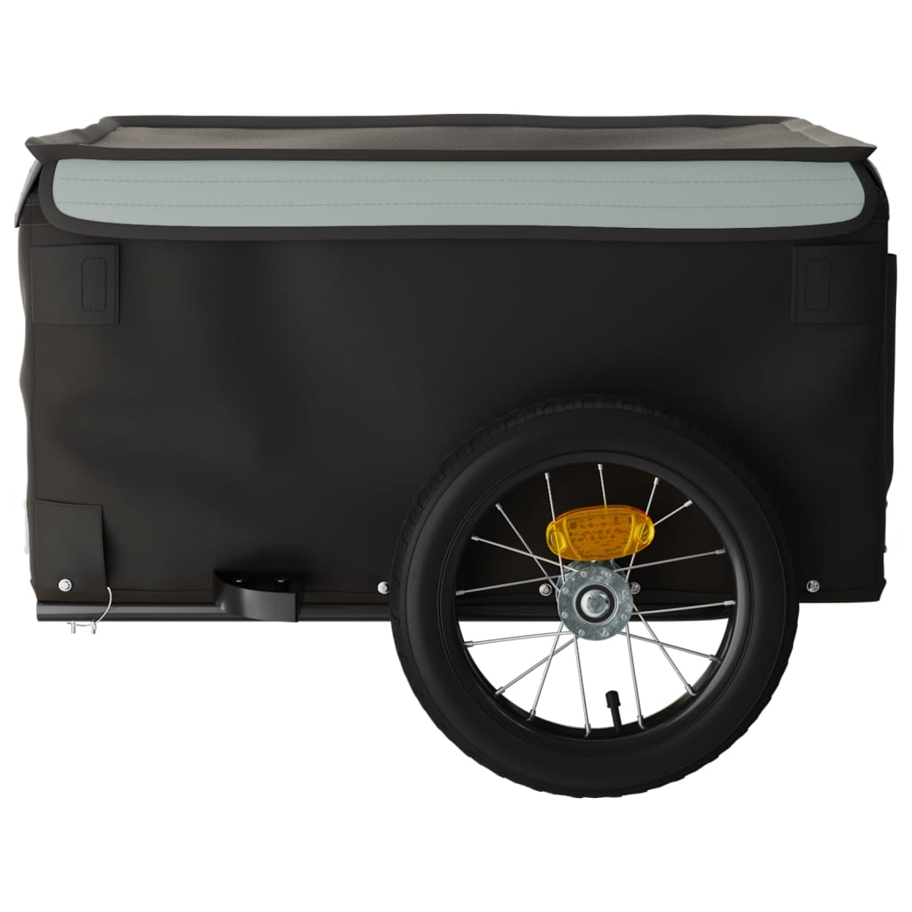 Bicycle trailer, black and gray, 30 kg, iron