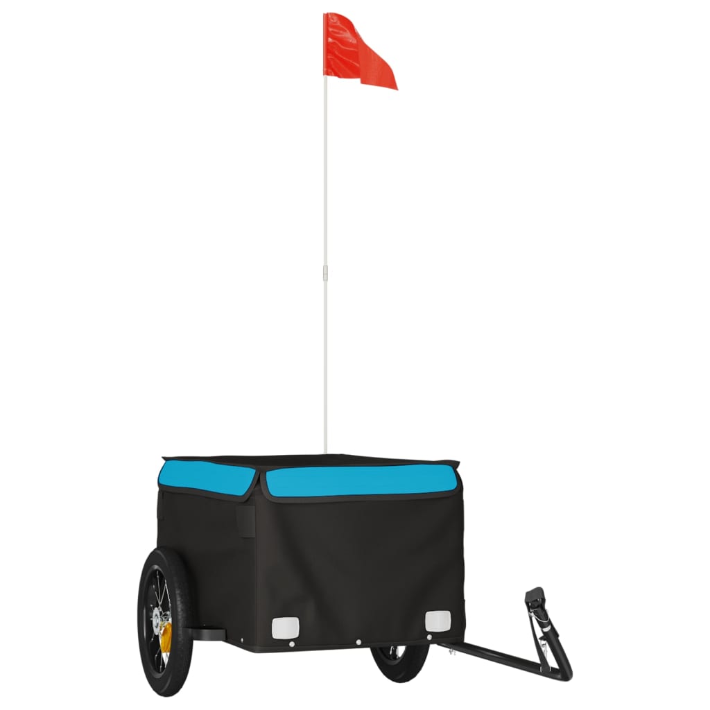 Bicycle trailer, black and blue, 30 kg, iron