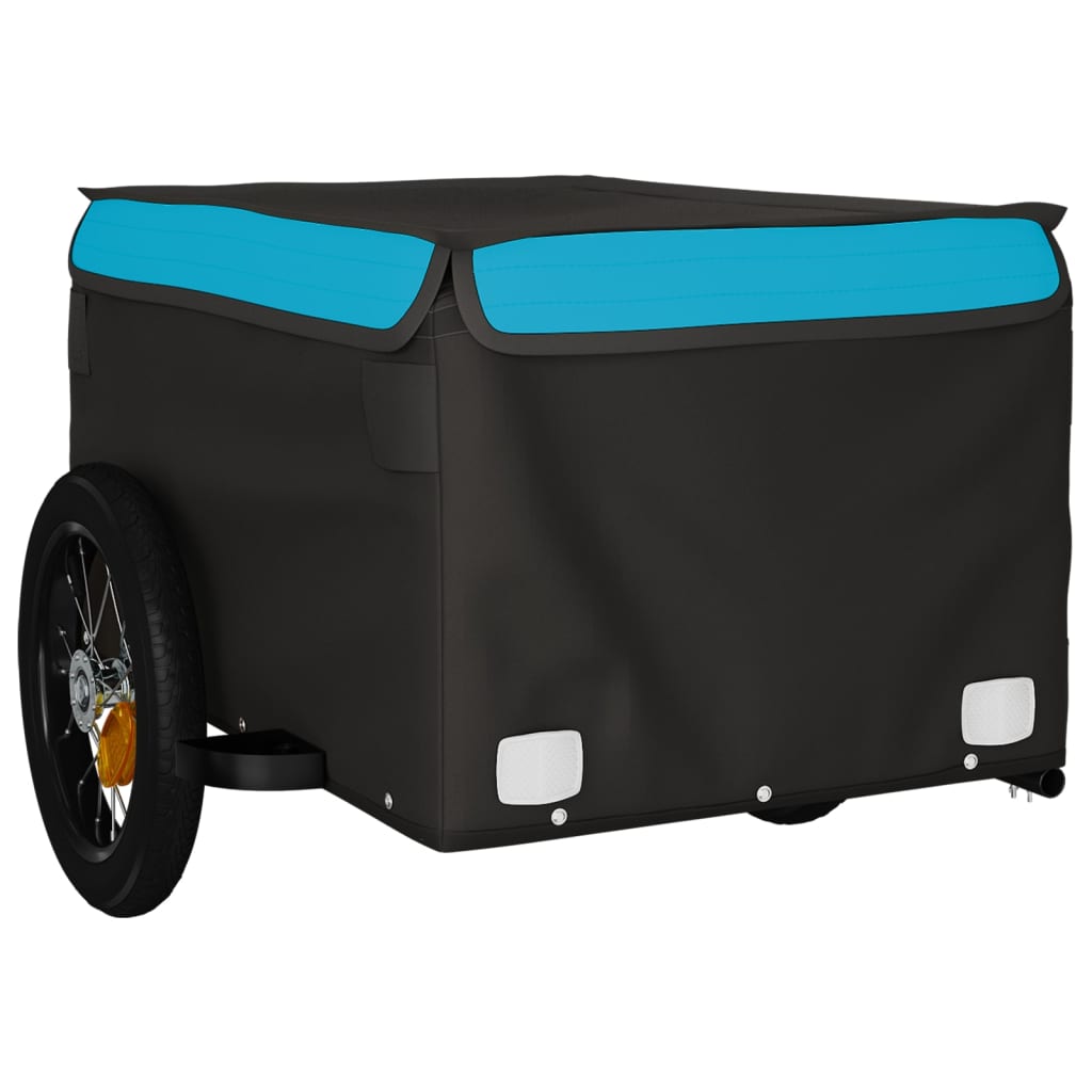 Bicycle trailer, black and blue, 30 kg, iron