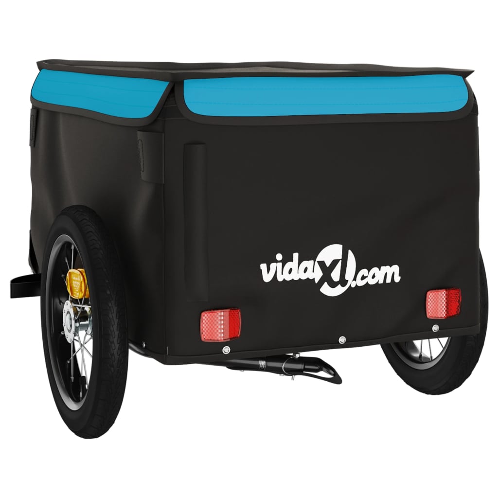 Bicycle trailer, black and blue, 30 kg, iron