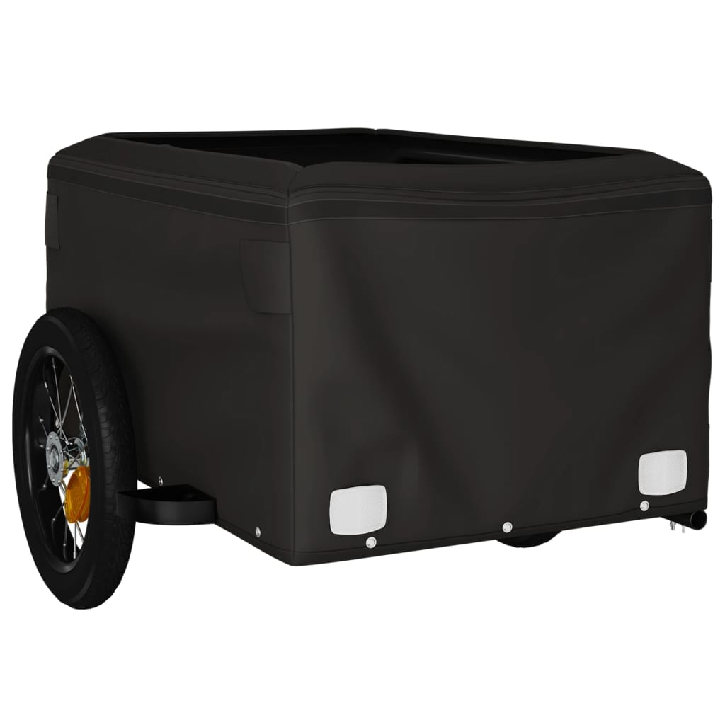 Bicycle trailer, black and green, 30 kg, iron