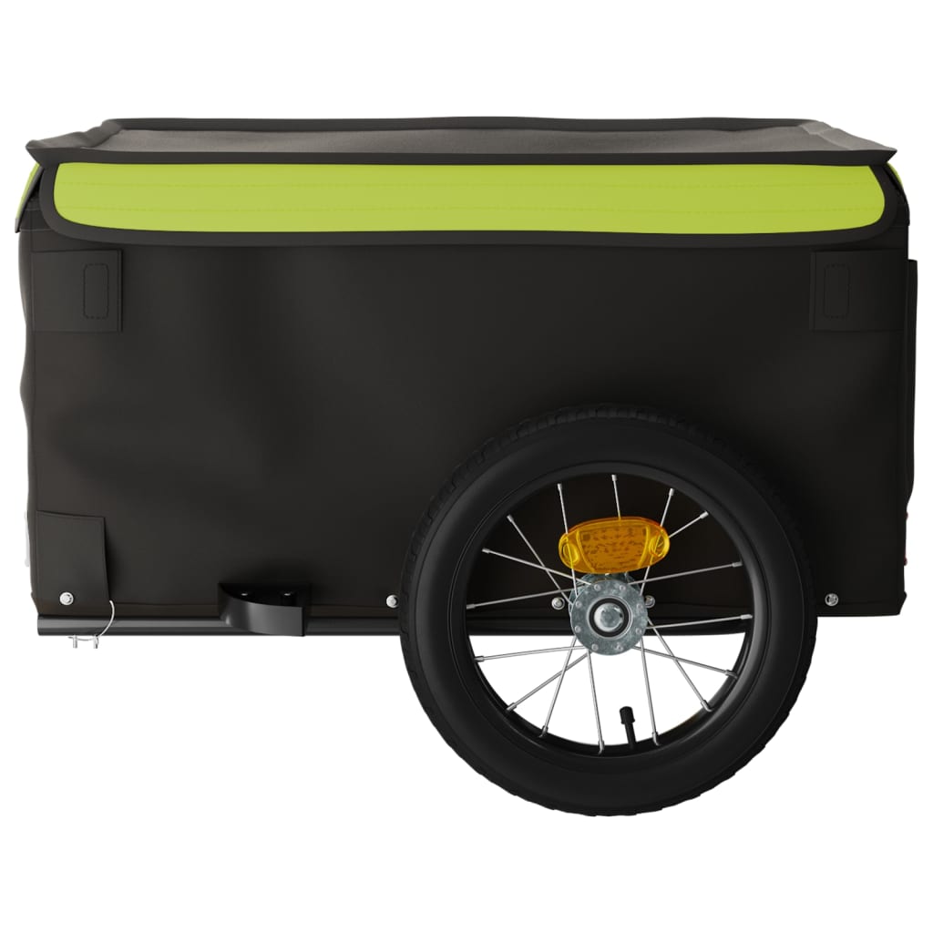Bicycle trailer, black and green, 30 kg, iron