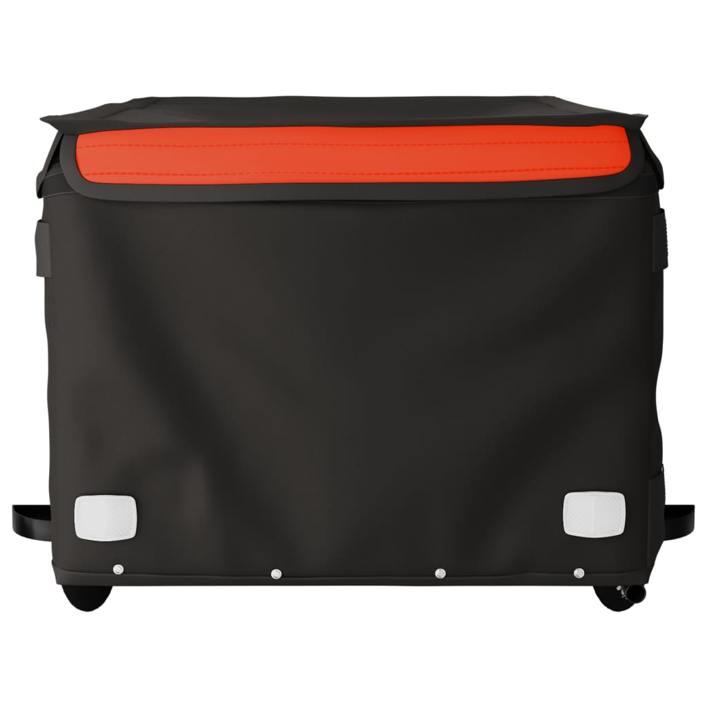 Bicycle trailer, black and orange, 45 kg, iron