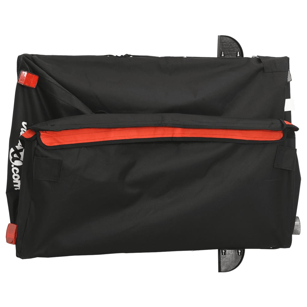 Bicycle trailer, black and orange, 45 kg, iron