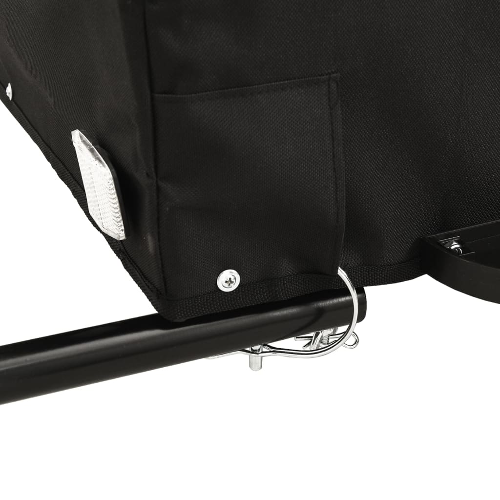 Bicycle trailer, black and orange, 45 kg, iron