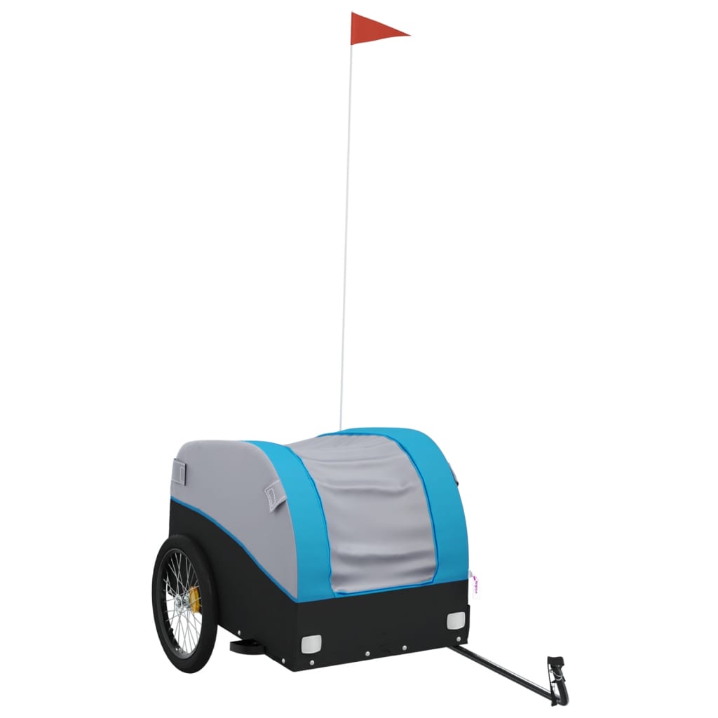 Bicycle trailer, black and blue, 45 kg, iron