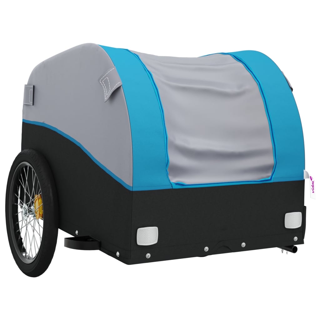 Bicycle trailer, black and blue, 45 kg, iron