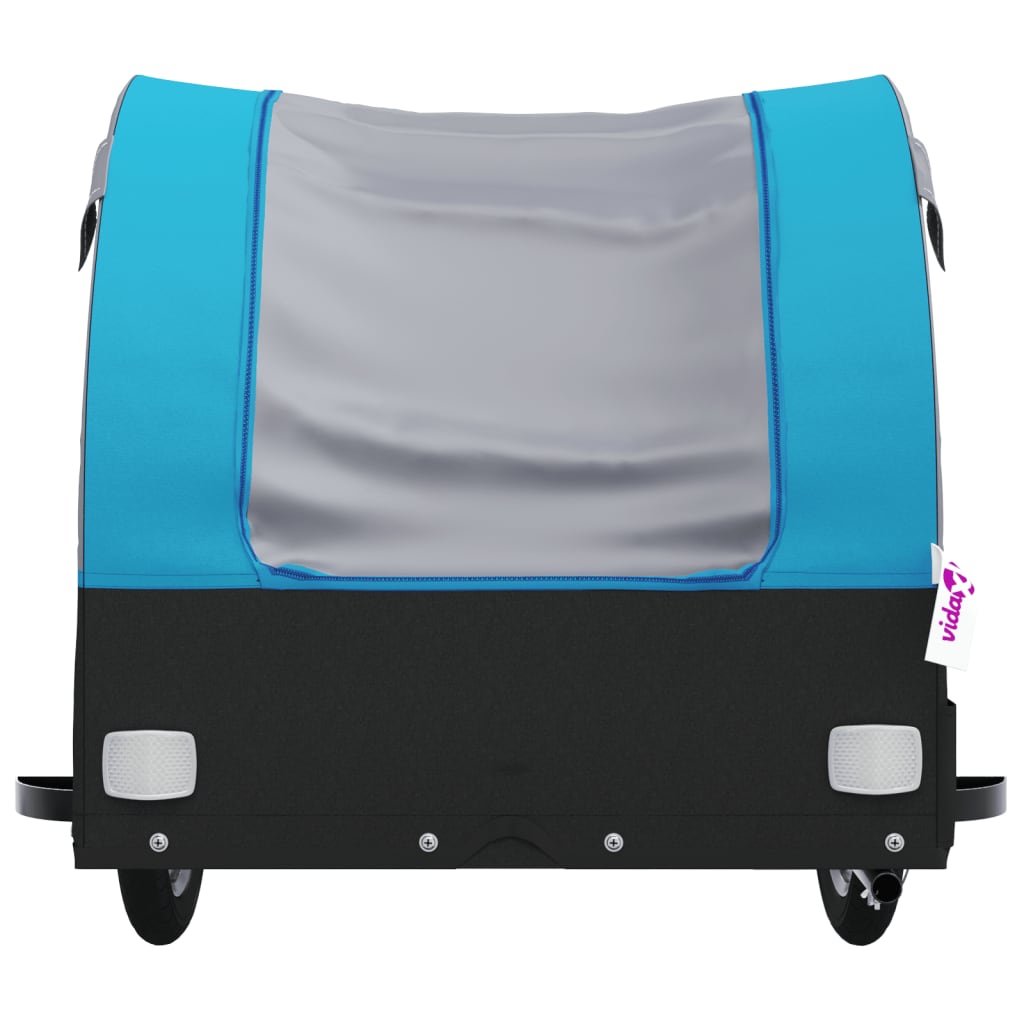 Bicycle trailer, black and blue, 45 kg, iron