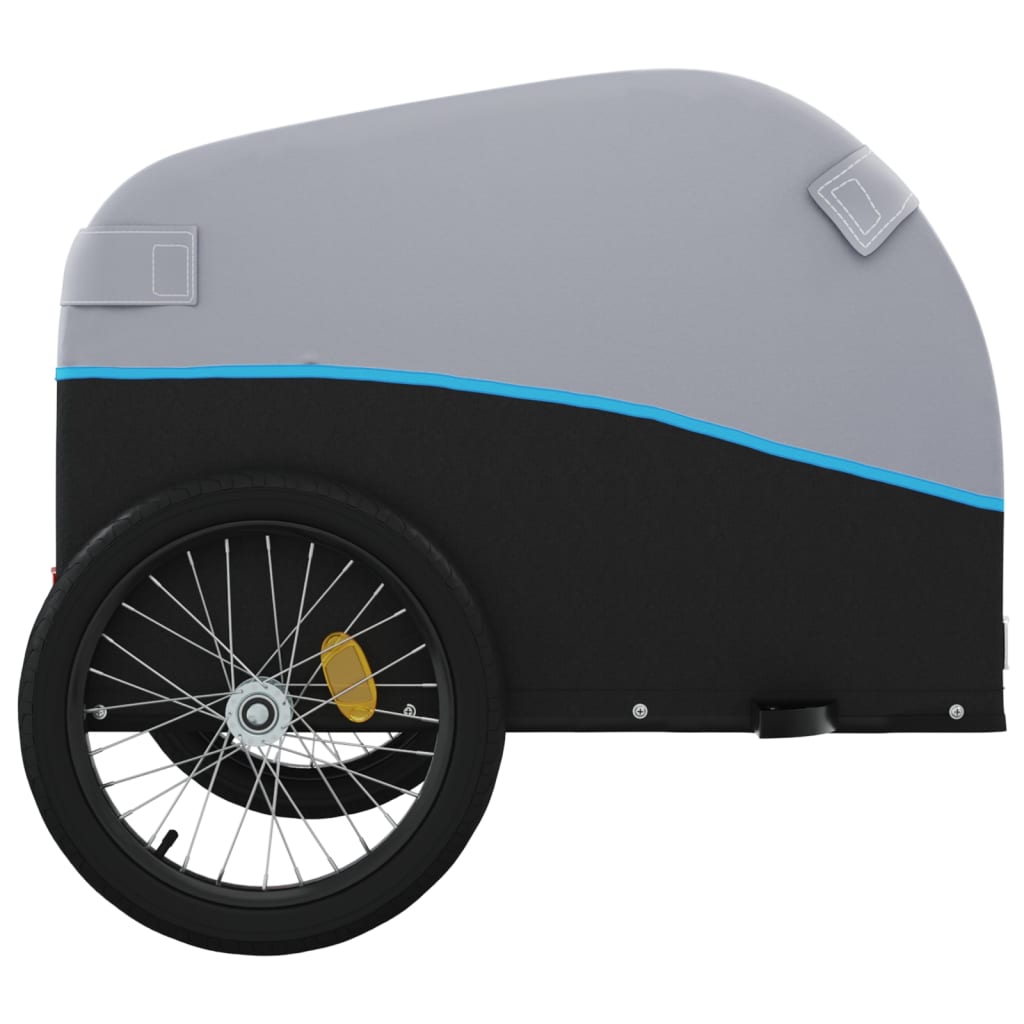 Bicycle trailer, black and blue, 45 kg, iron
