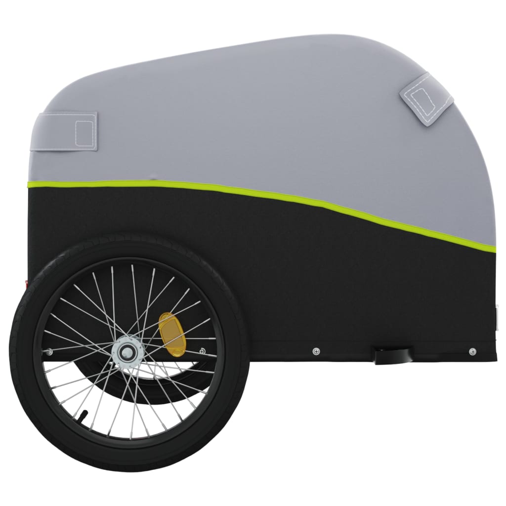 Bicycle trailer, black and green, 45 kg, iron