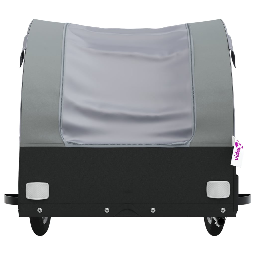 Bicycle trailer, black and gray, 45 kg, iron