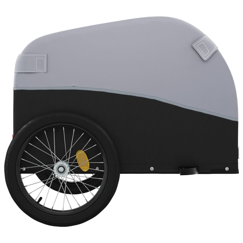 Bicycle trailer, black and gray, 45 kg, iron