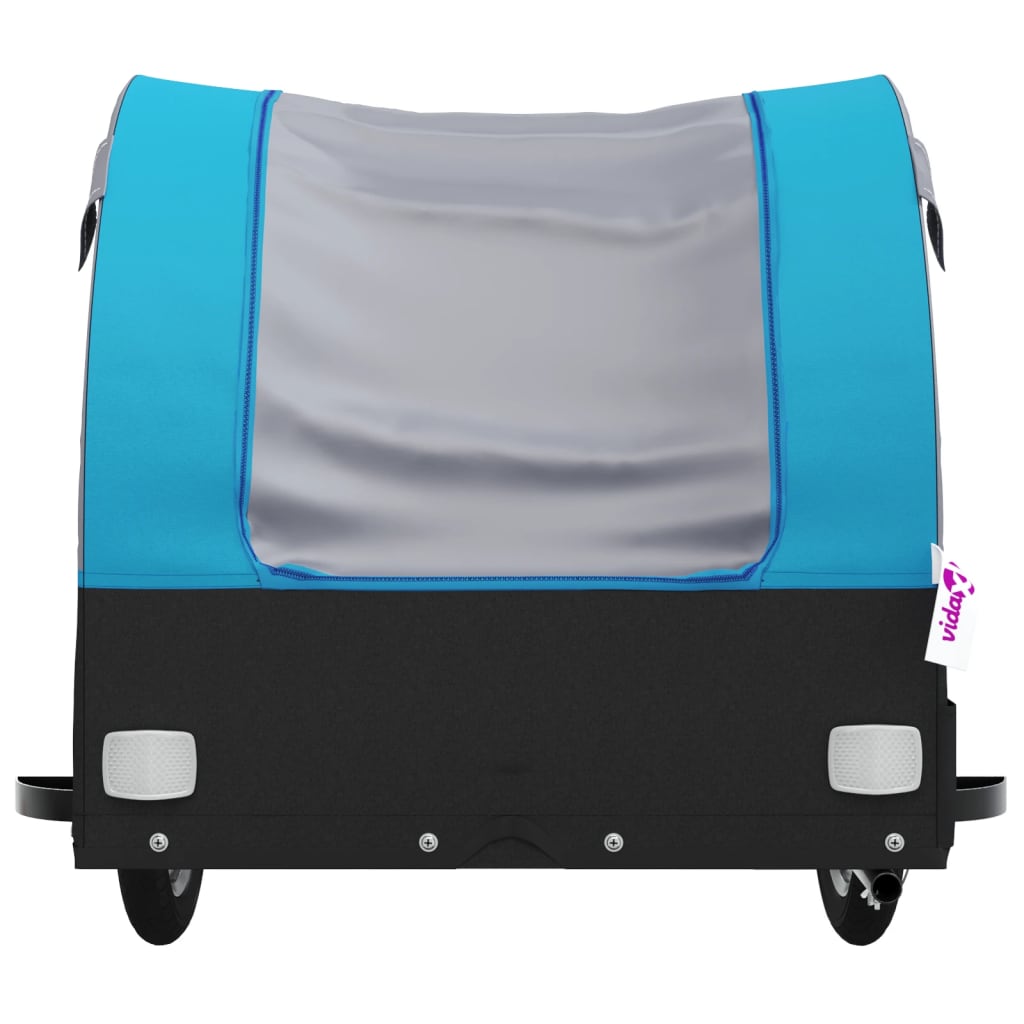 Bicycle trailer, black and blue, 45 kg, iron