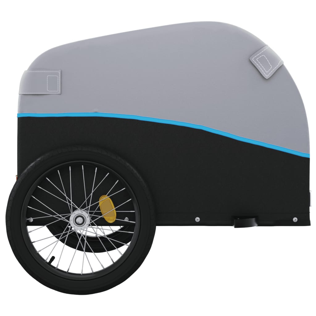 Bicycle trailer, black and blue, 45 kg, iron