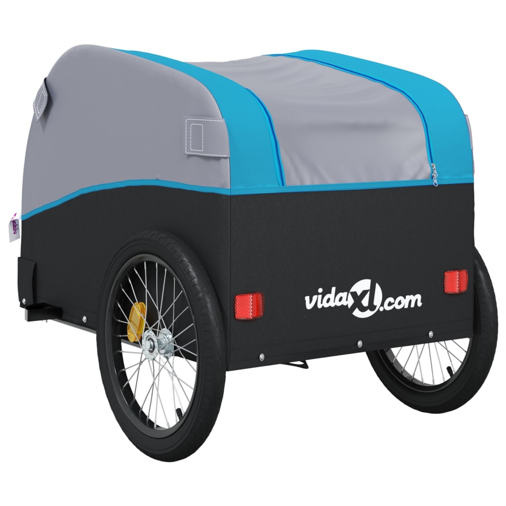 Bicycle trailer, black and blue, 45 kg, iron