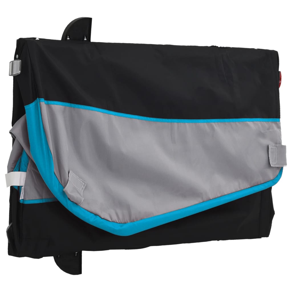 Bicycle trailer, black and blue, 45 kg, iron