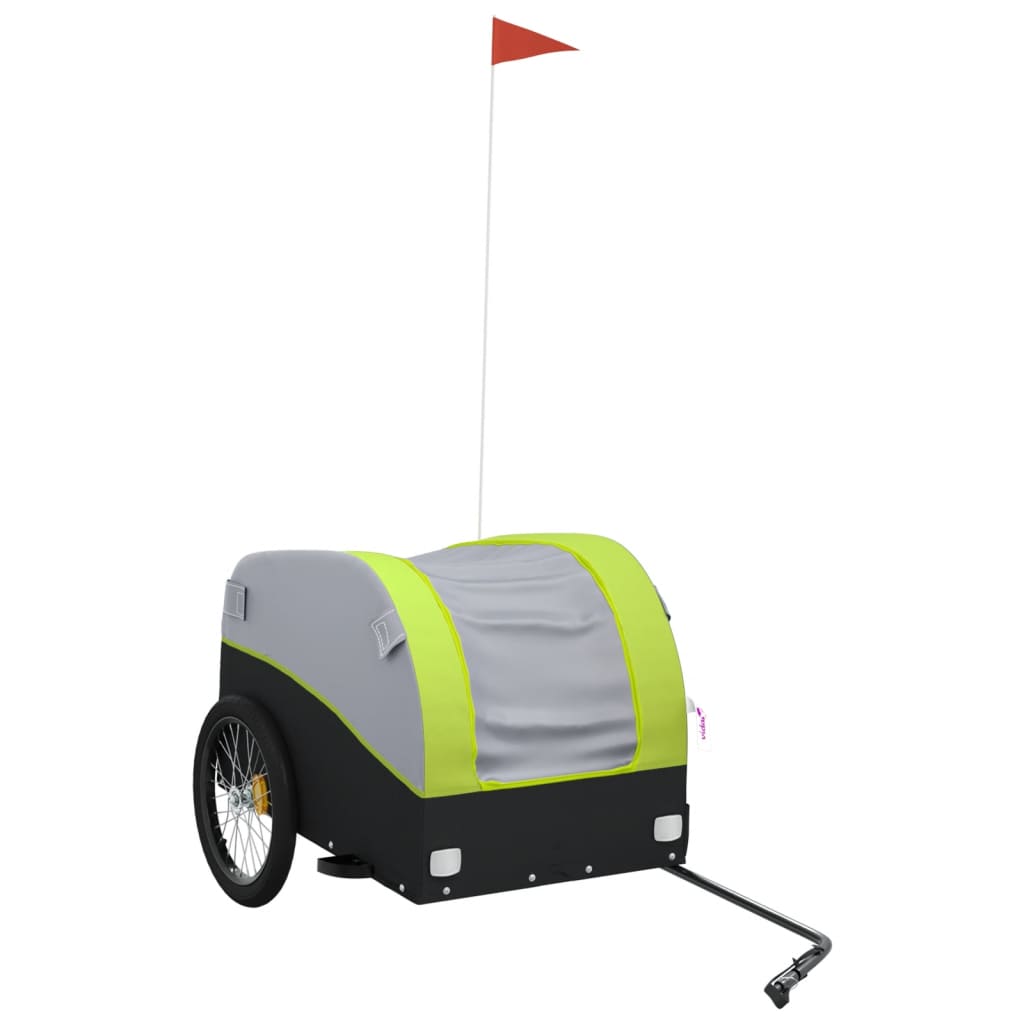 Bicycle trailer, black and green, 45 kg, iron