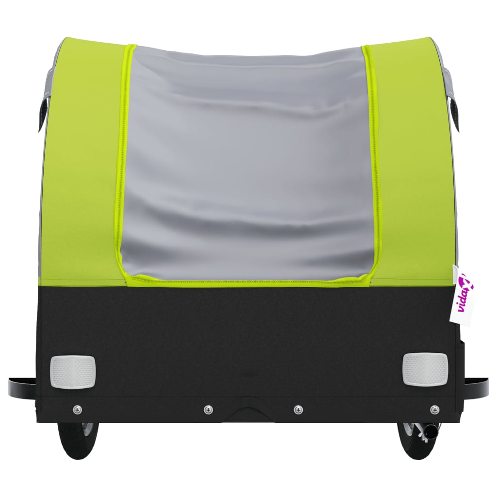 Bicycle trailer, black and green, 45 kg, iron