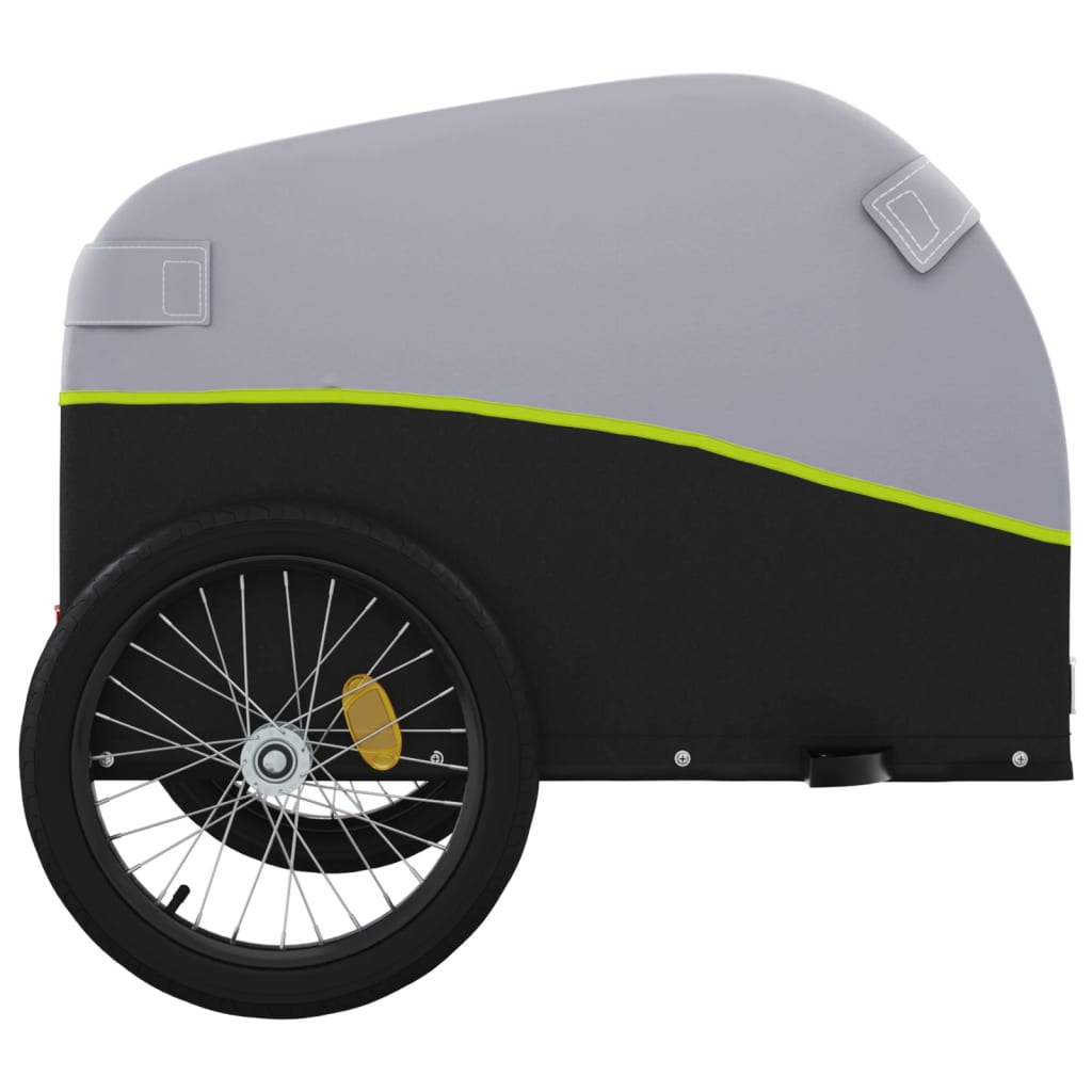 Bicycle trailer, black and green, 45 kg, iron
