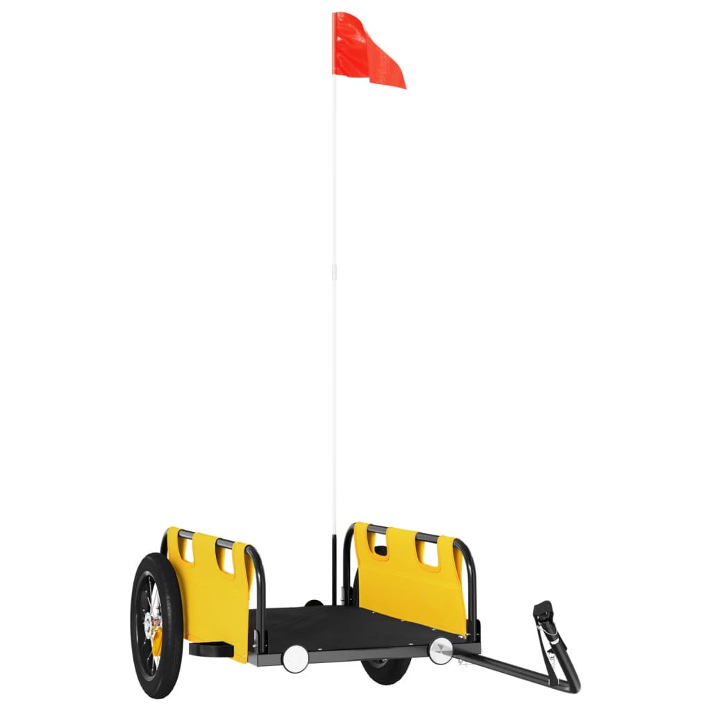 Bicycle trailer, yellow, oxford fabric and iron