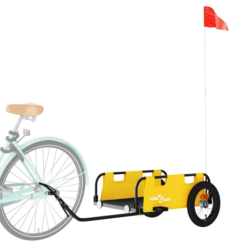 Bicycle trailer, yellow, oxford fabric and iron