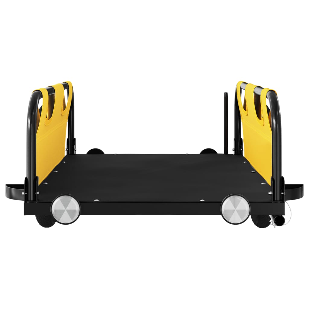Bicycle trailer, yellow, oxford fabric and iron