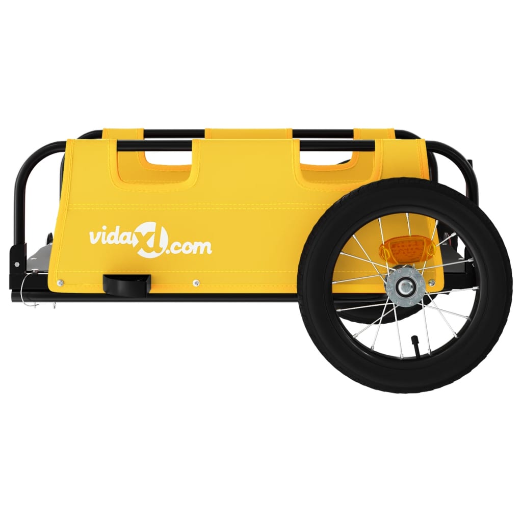 Bicycle trailer, yellow, oxford fabric and iron