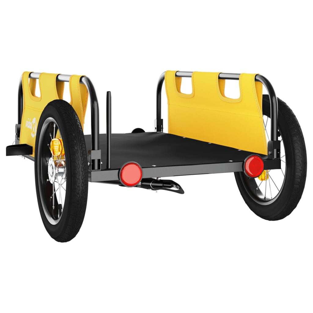 Bicycle trailer, yellow, oxford fabric and iron