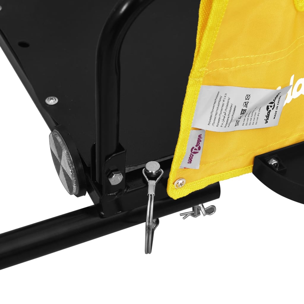 Bicycle trailer, yellow, oxford fabric and iron