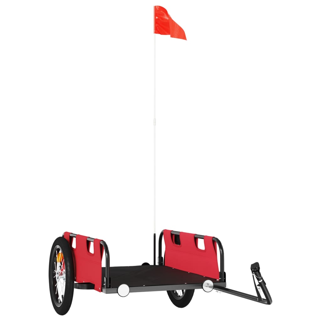 Bicycle trailer, red, oxford fabric and iron