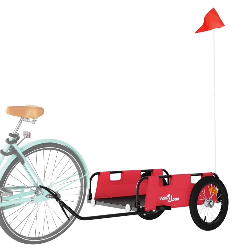 Bicycle trailer, red, oxford fabric and iron