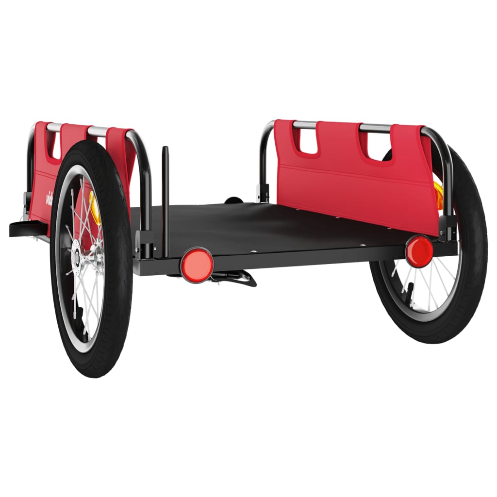 Bicycle trailer, red, oxford fabric and iron