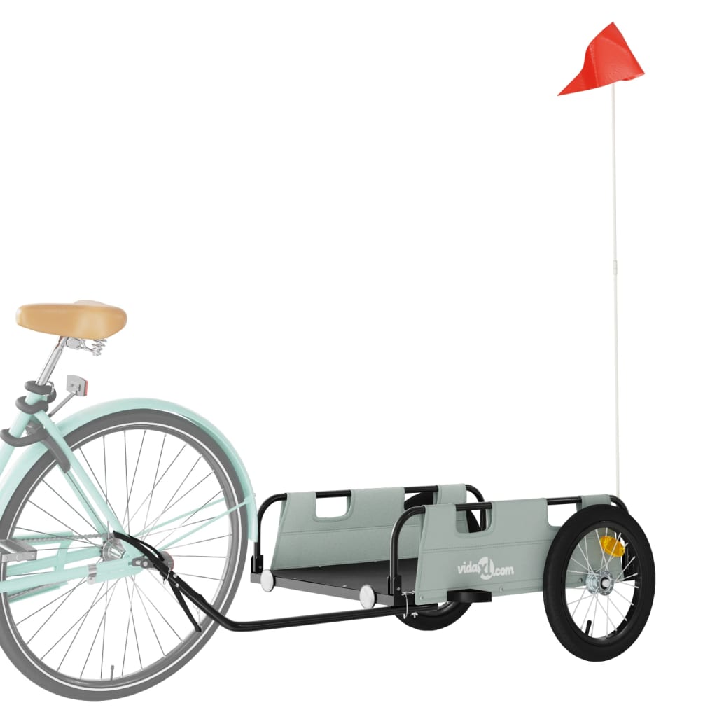 Bicycle trailer, gray, oxford fabric and iron