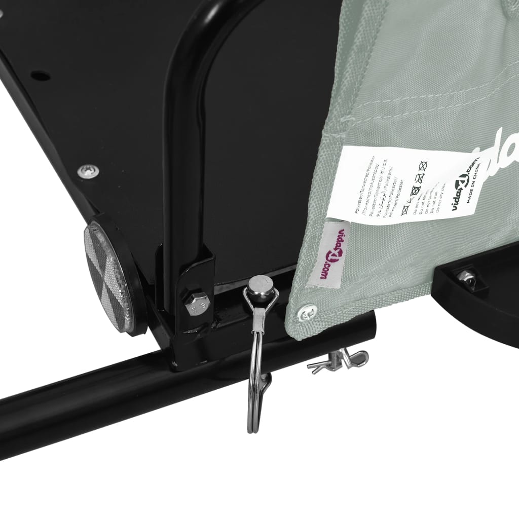 Bicycle trailer, gray, oxford fabric and iron
