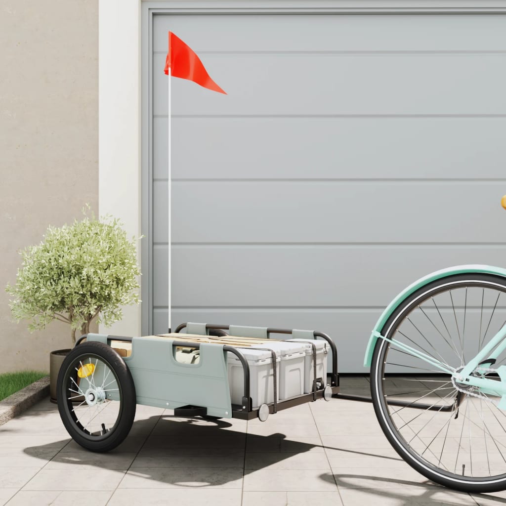 Bicycle trailer, gray, oxford fabric and iron