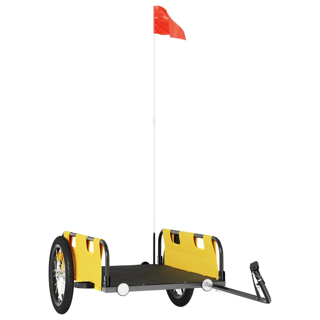 Bicycle trailer, yellow, oxford fabric and iron
