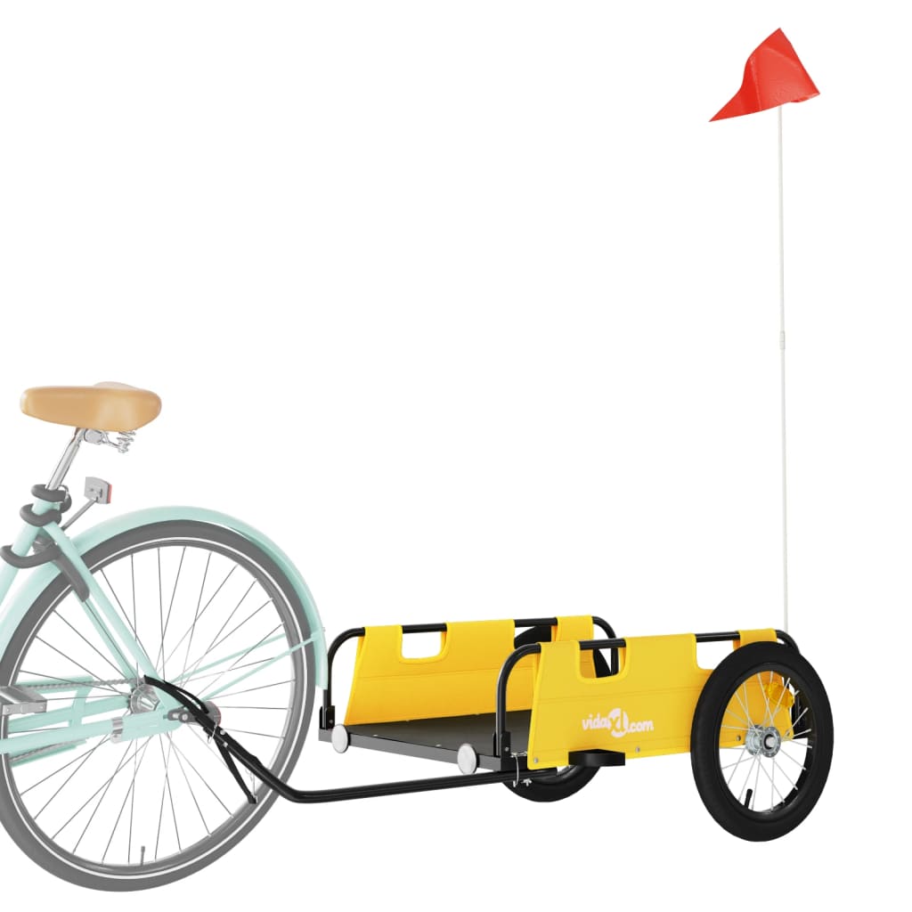 Bicycle trailer, yellow, oxford fabric and iron