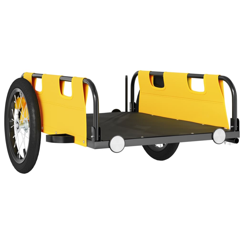 Bicycle trailer, yellow, oxford fabric and iron