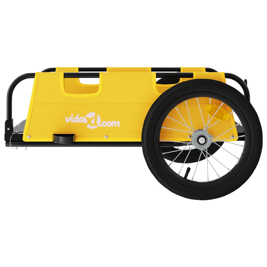 Bicycle trailer, yellow, oxford fabric and iron