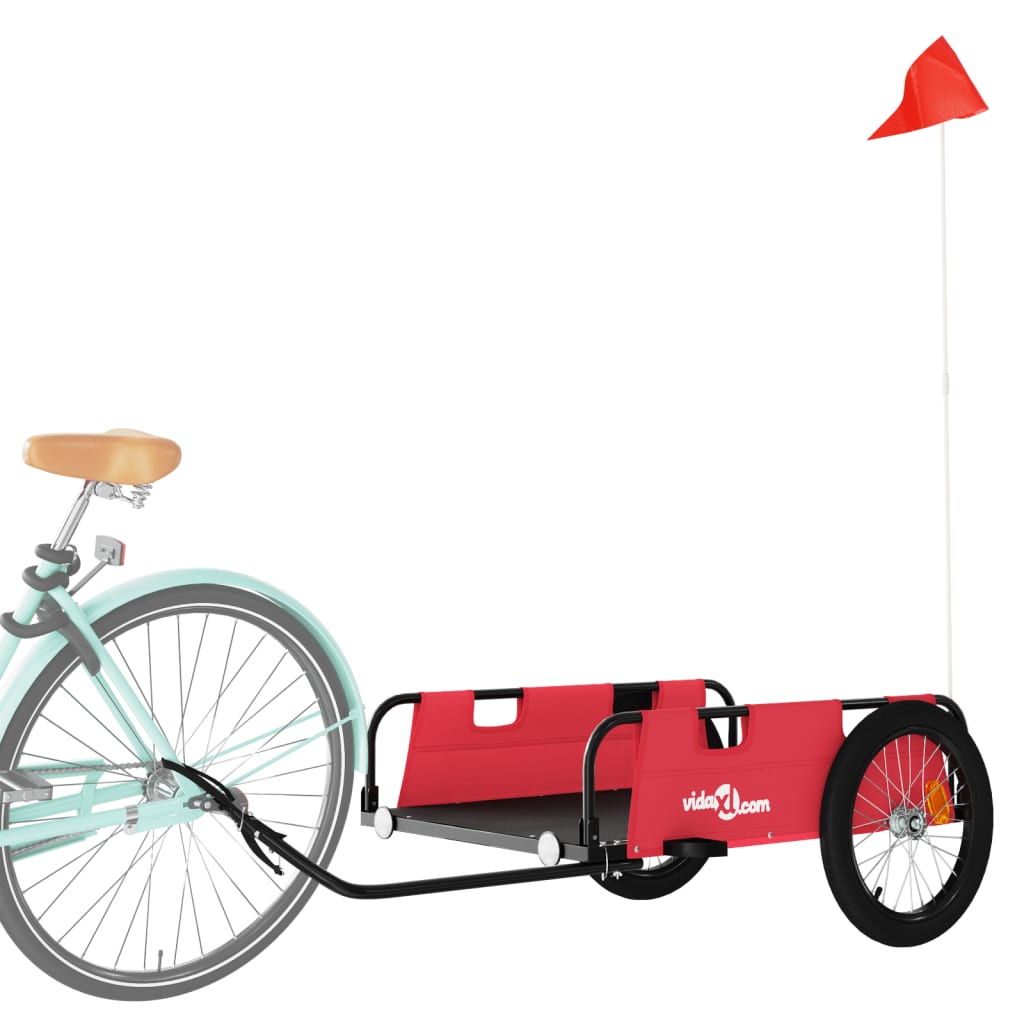 Bicycle trailer, red, oxford fabric and iron