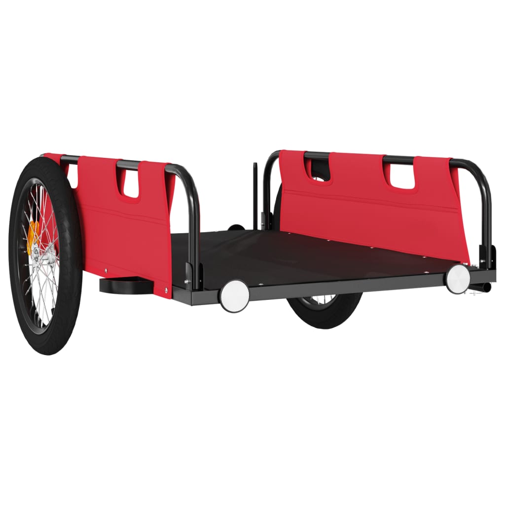 Bicycle trailer, red, oxford fabric and iron