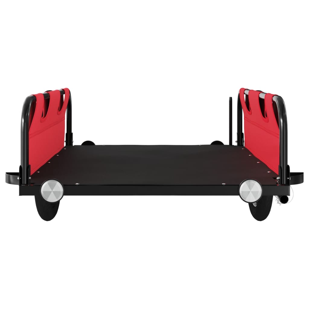 Bicycle trailer, red, oxford fabric and iron