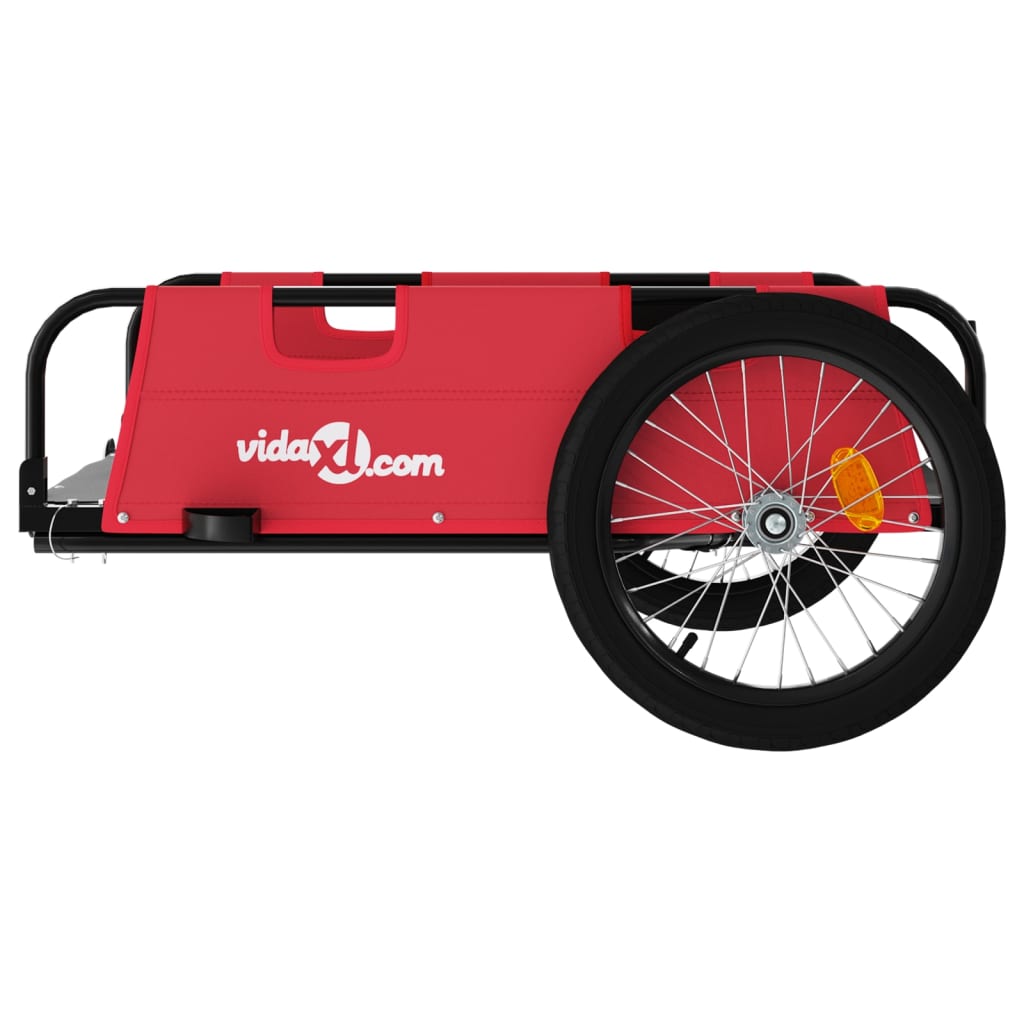 Bicycle trailer, red, oxford fabric and iron