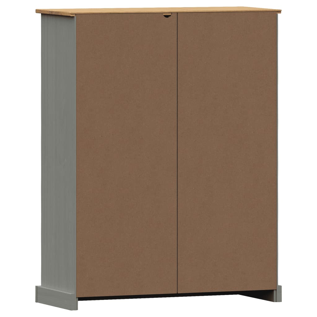 Bibliotecă VIGO, gri, 90x35x114,5 cm, lemn masiv de pin