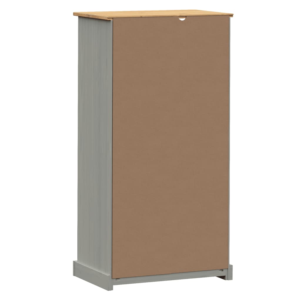 Bibliotecă VIGO, gri, 60x35x114,5 cm, lemn masiv de pin